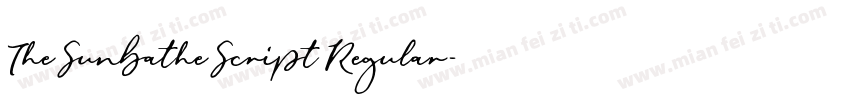 The Sunbathe Script Regular字体转换